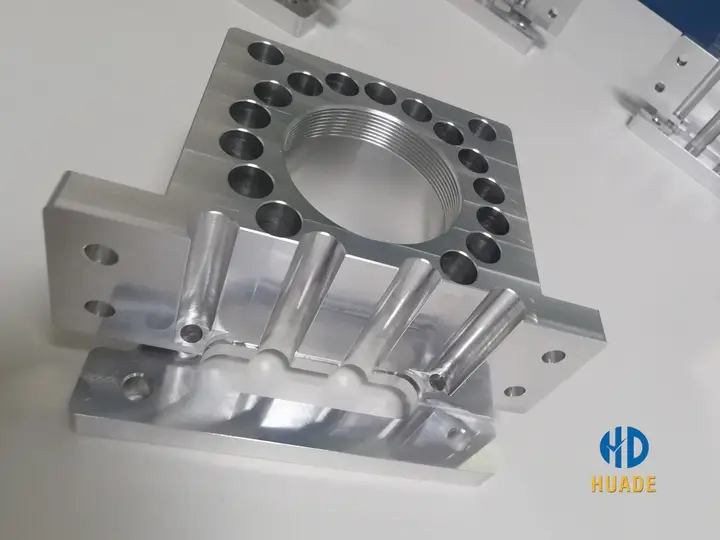 Cross-section view of a complex CNC machined automotive component