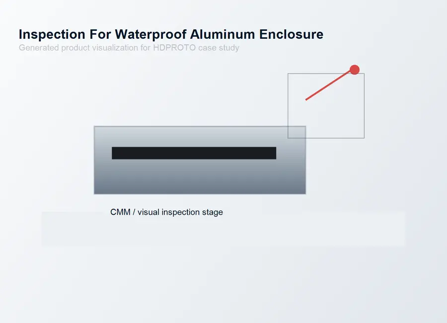 Quality inspection of an aluminum enclosure