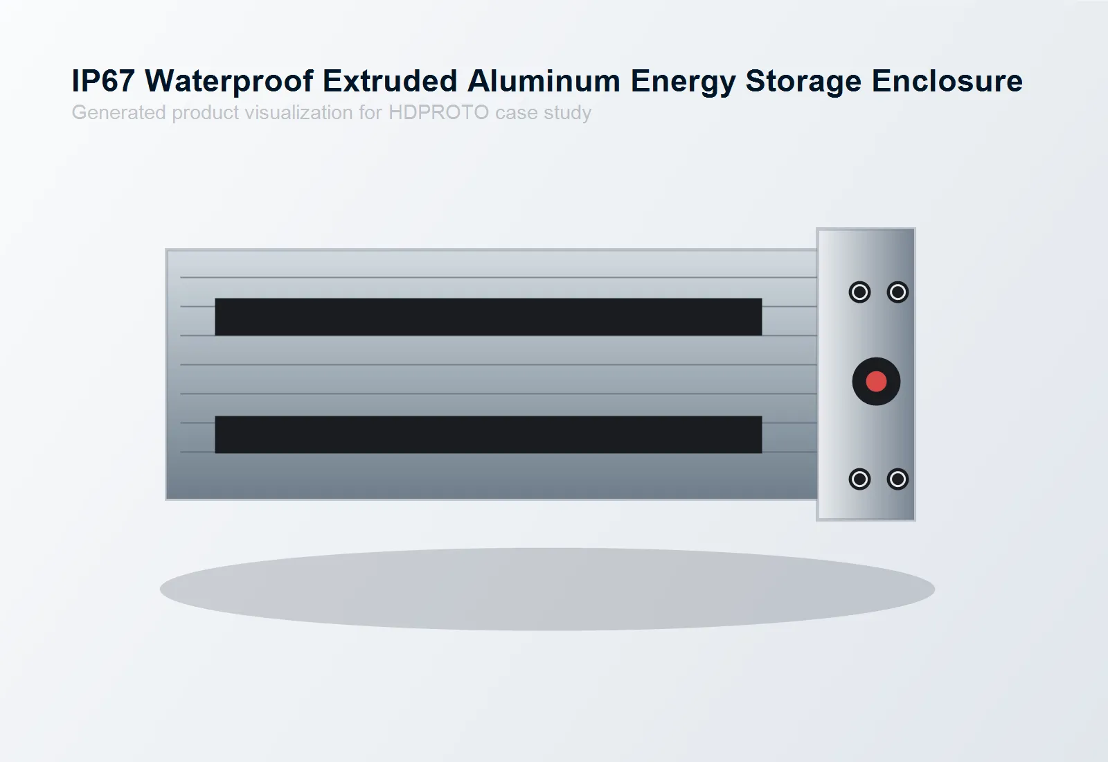IP67 waterproof extruded aluminum energy storage enclosure machining case study