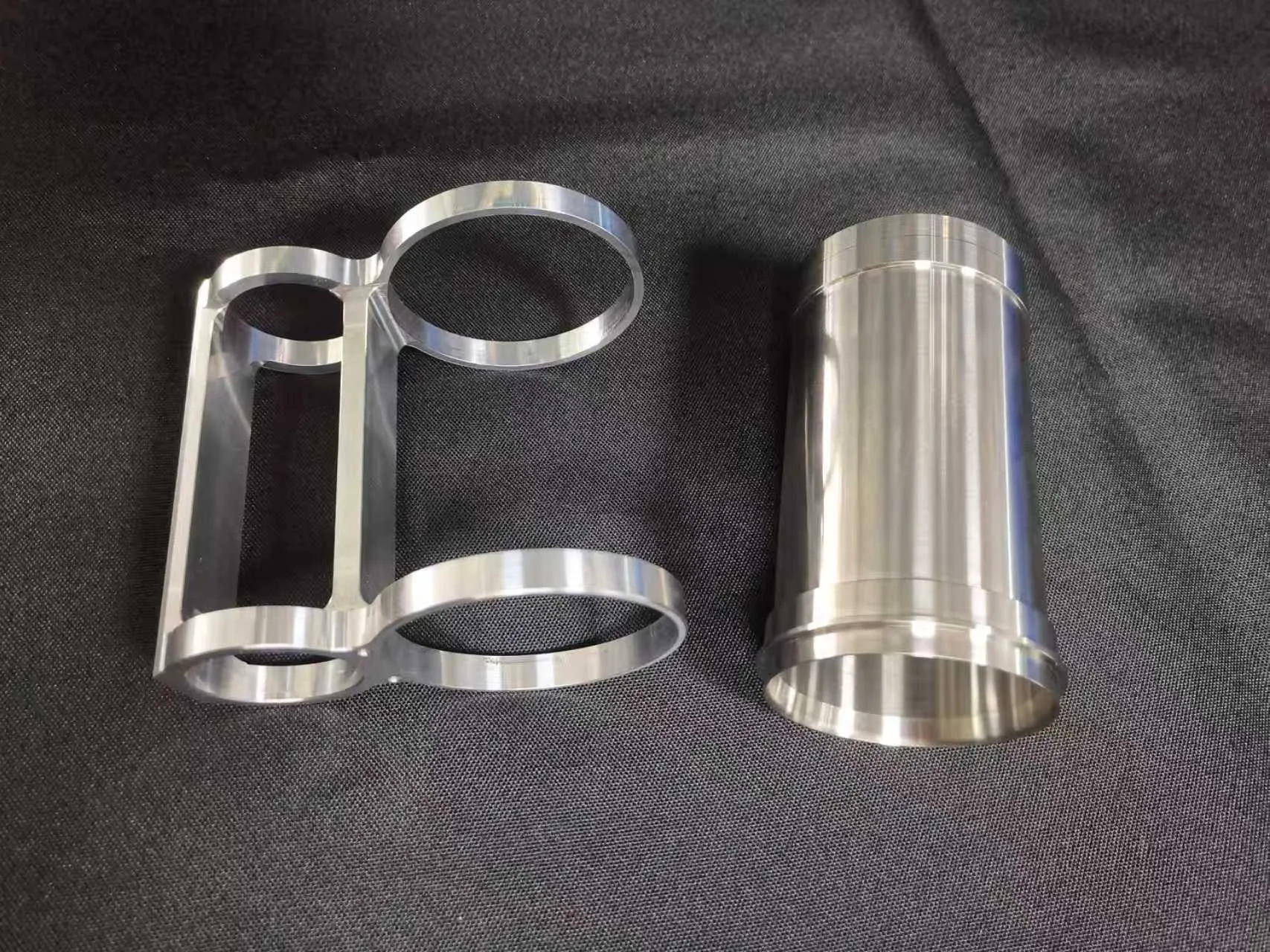 Coffee machine structural and cylindrical machined components for grinder and brewing applications