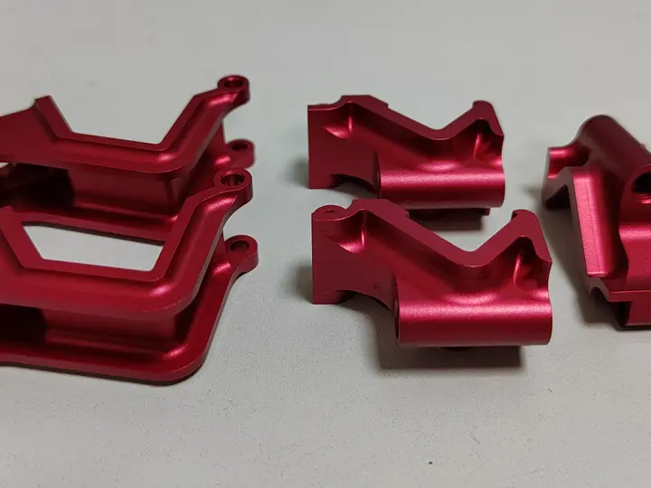 Anodized CNC machined gimbal bracket for UAV payload mounting