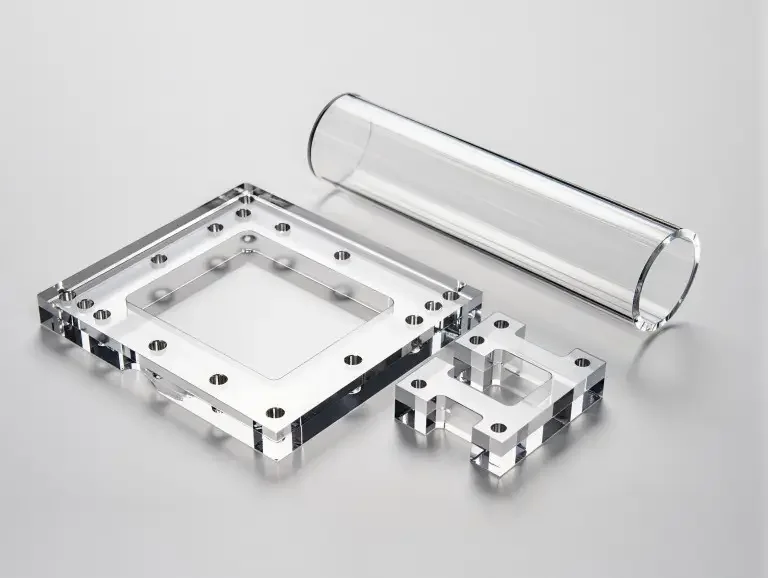 Precision CNC Machined Clear Acrylic Blocks and Tubes