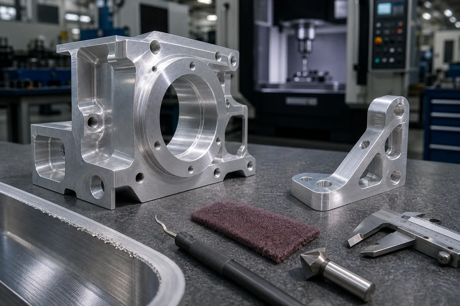 Entgraten von CNC-bearbeitetem Aluminium: Wie man Grate, Kanten, Kosten und Finish kontrolliert