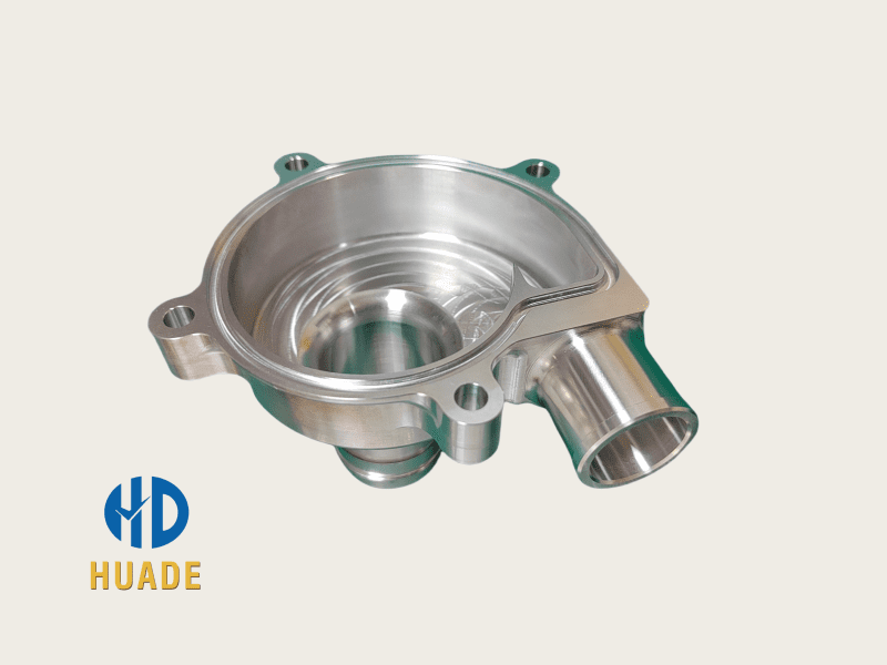 Peças automotivas usinadas em CNC – carcaça de alumínio para bomba turbo para sistemas de arrefecimento do motor