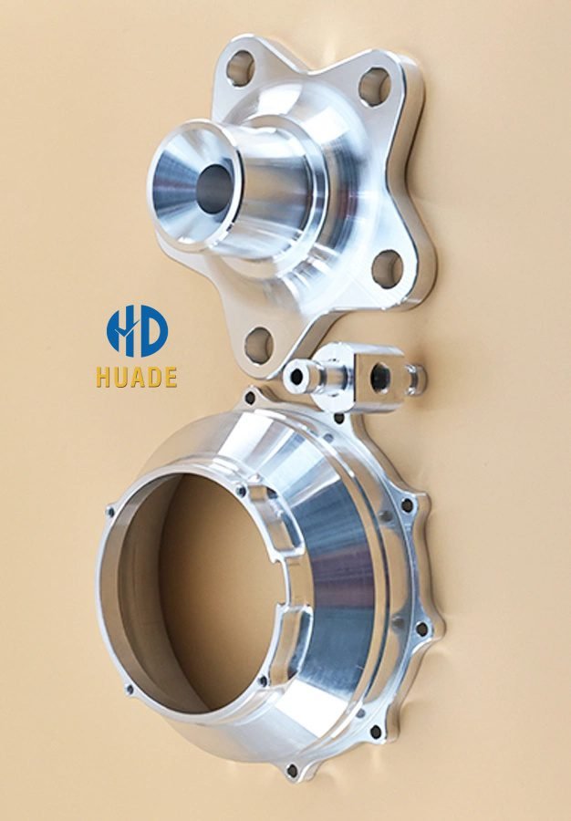 CNC milling aluminum parts with curved surfaces and mounting features