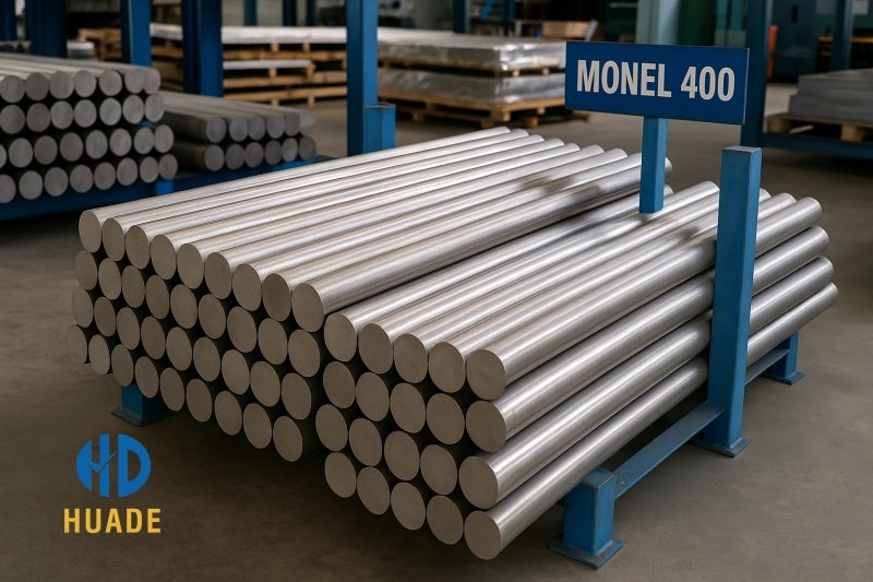 A stack of Monel 400 round bars ready for CNC machining A stack of Monel 400 round bars ready for CNC machining