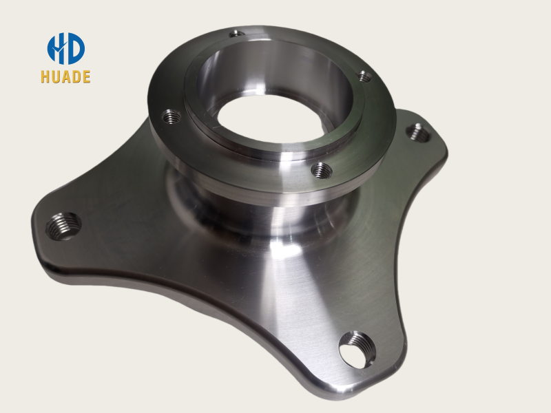 Agricultural machined component - CNC precision flange CNC machined agricultural component flange part with precision holes for agricultural machined components