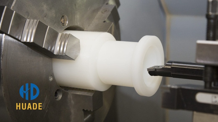 PTFE machining – CNC milling process creating precision PTFE components