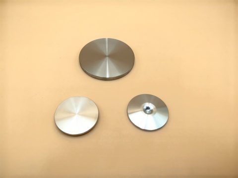 Discos e bases de alumínio para peças de áudio usinadas em CNC