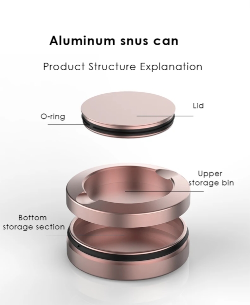 CNC Snus Box with Used Portion Compartment – Open View