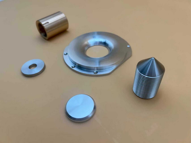 CNC machined compression driver parts for professional audio systems in 5074/7075 aluminum
