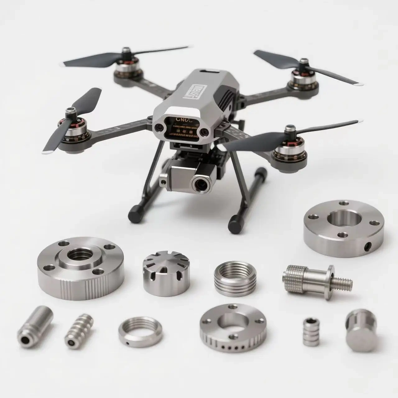 precision CNC machined aluminum drone components