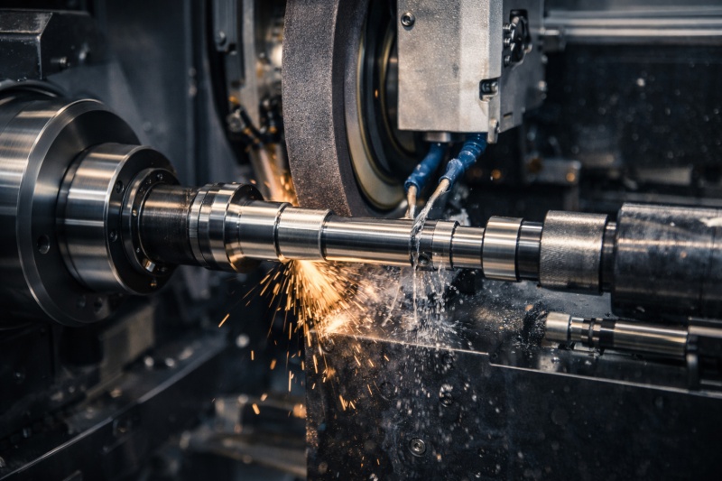 CNC grinding process for motor shaft bearing surfaces with tight tolerances
