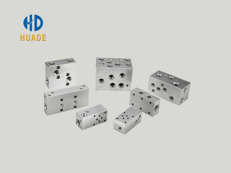 CNC machined valve manifold blocks – precision aluminum hydraulic manifolds
